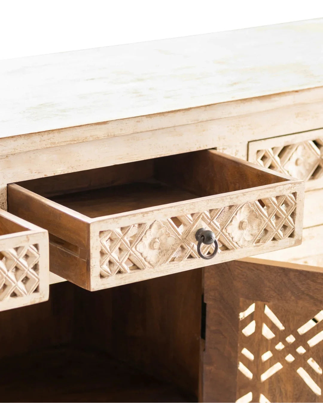Natural Boho Geometric Sideboard