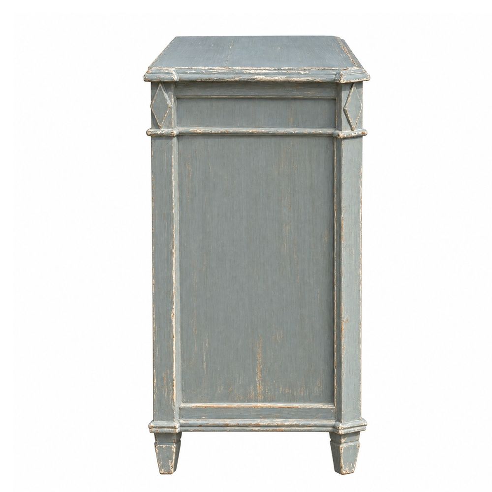Distressed Blue Drawer Chest