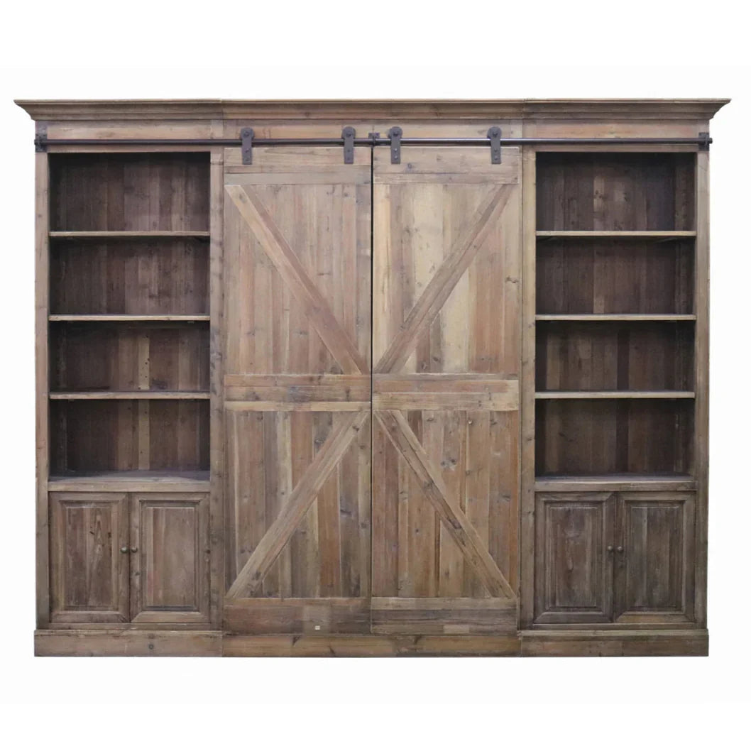 Sliding Barn Door Rustic Wood Cabinet