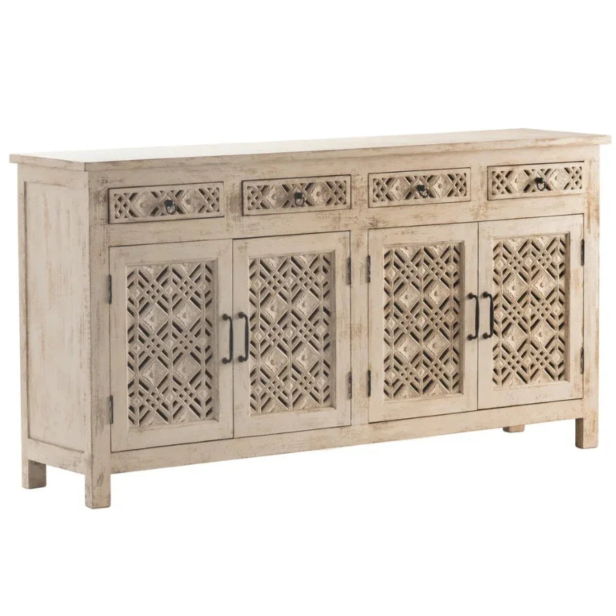 Natural Boho Geometric Sideboard