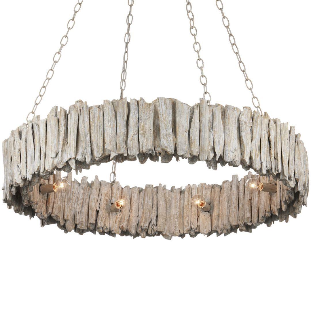 Natural Driftwood Ring Chandelier