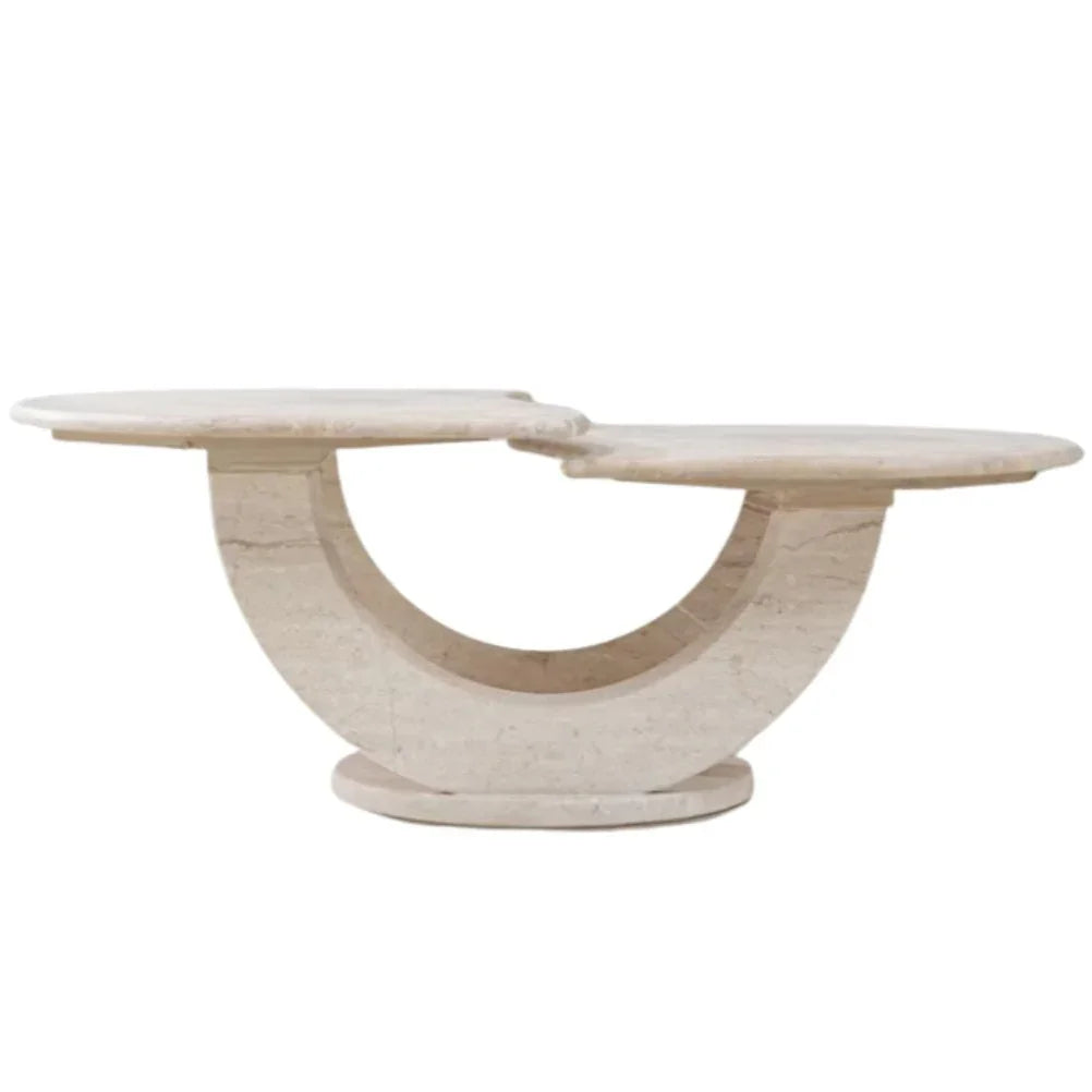 Vintage Italian Travertine Coffee Table, Circa 1950