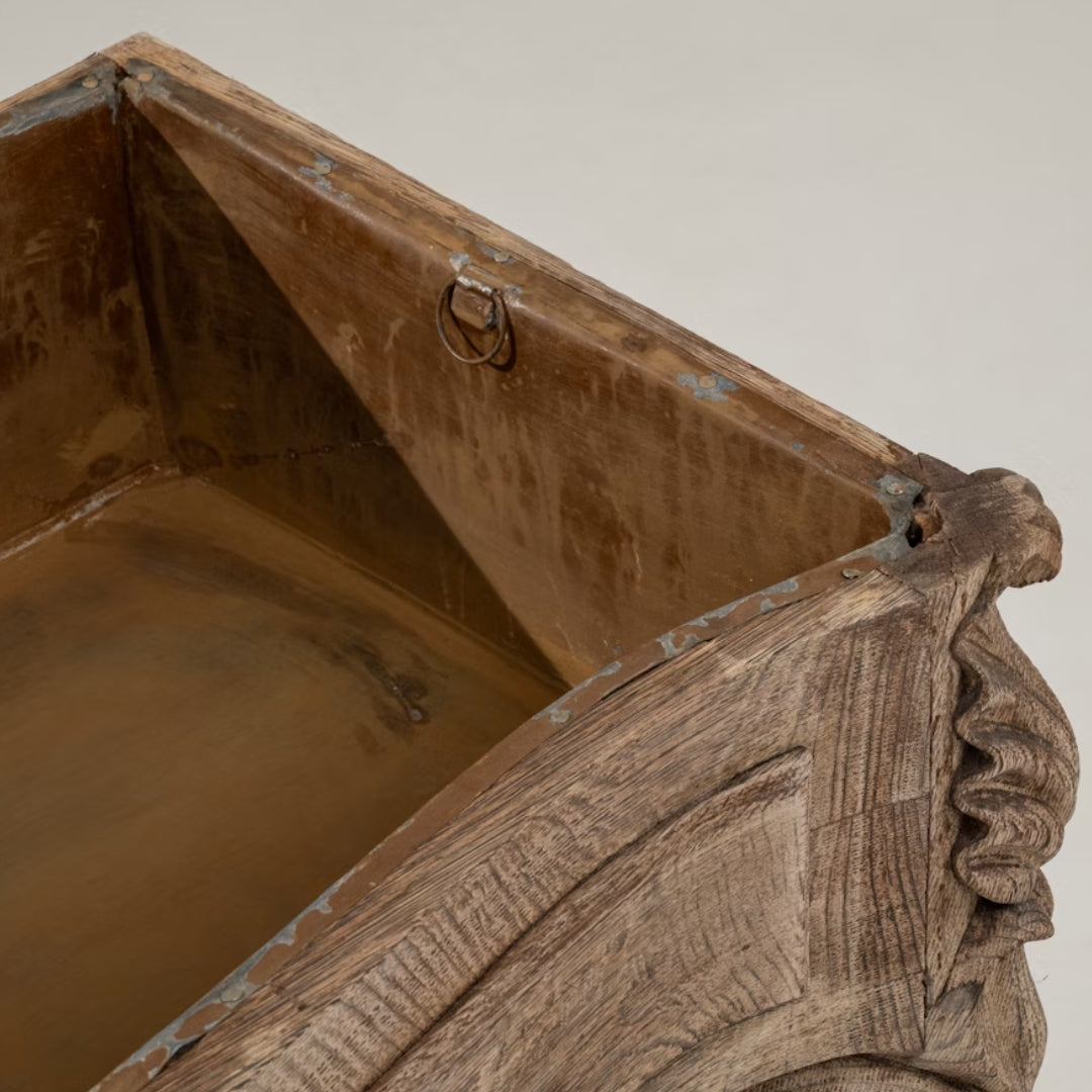 Heirloom Carved Wood Console Table, Circa 1840