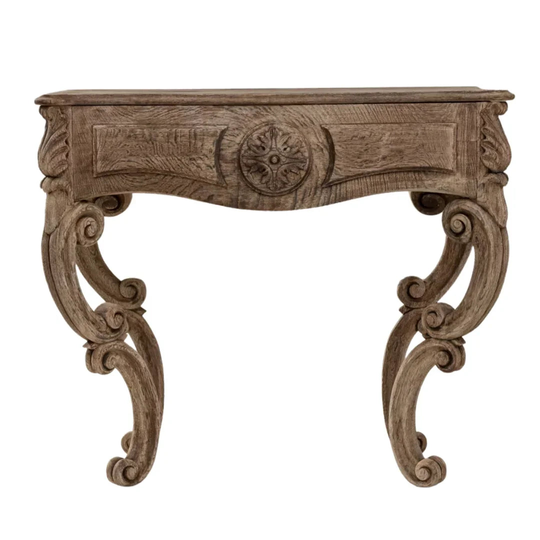 Heirloom Carved Wood Console Table, Circa 1840