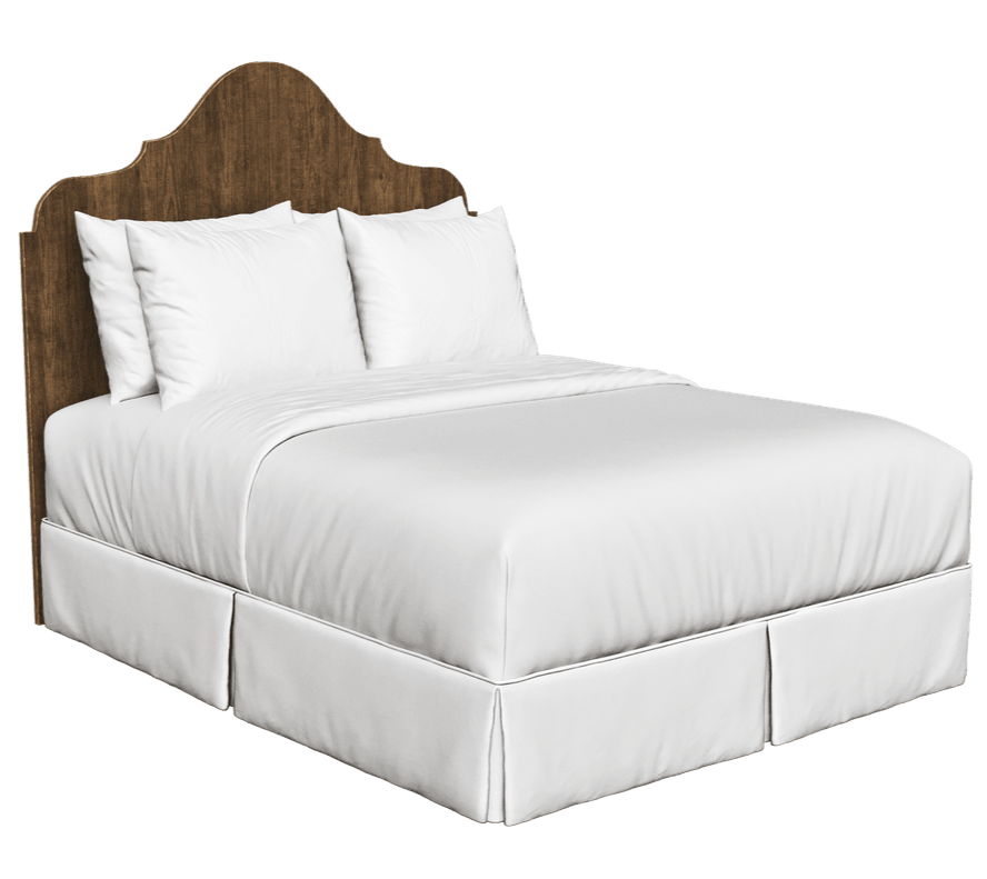 Arched Planked Hardwood Manor Headboard