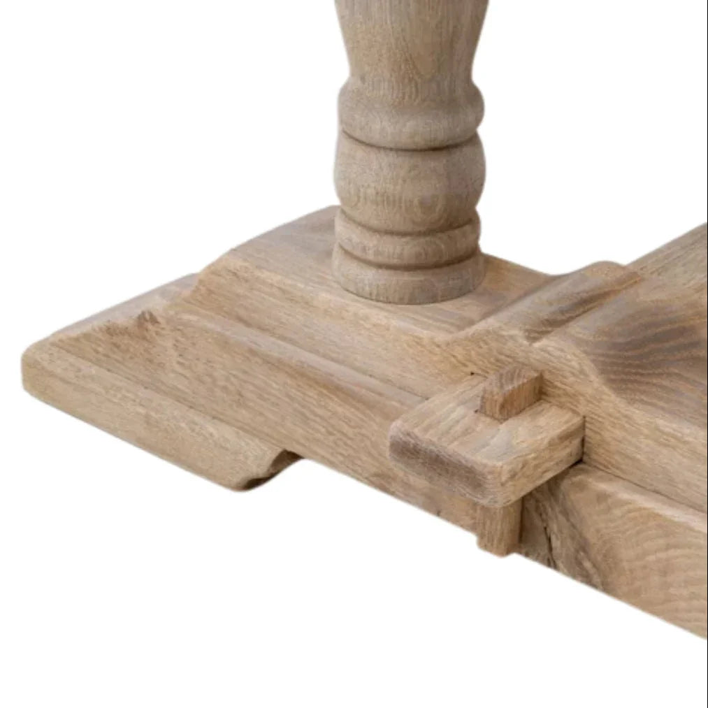 Elegant French Double Pedestal Dining Table, Circa 1940