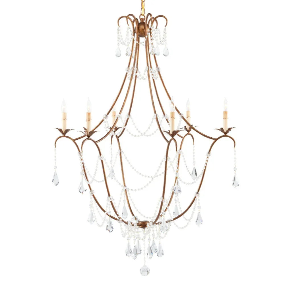 Princess Ann Gold Crystal Chandelier