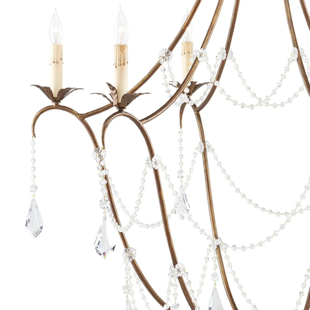 Princess Ann Gold Crystal Chandelier