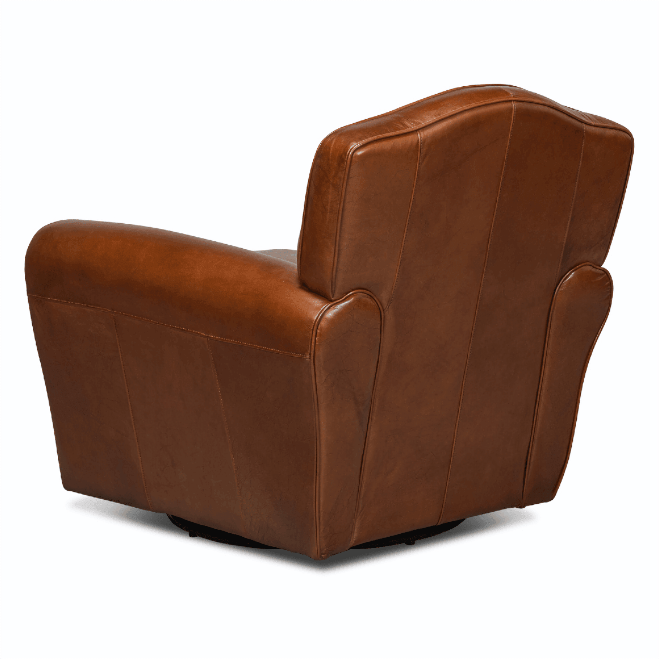 Havana Leather Club Swivel Chair