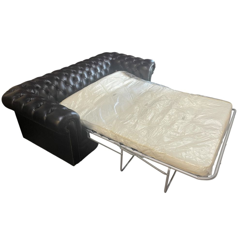 Elite Studded Leather Chesterfield Sofa Bed
