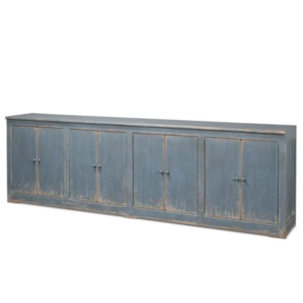 Extra Long Blue Farmhouse Buffet