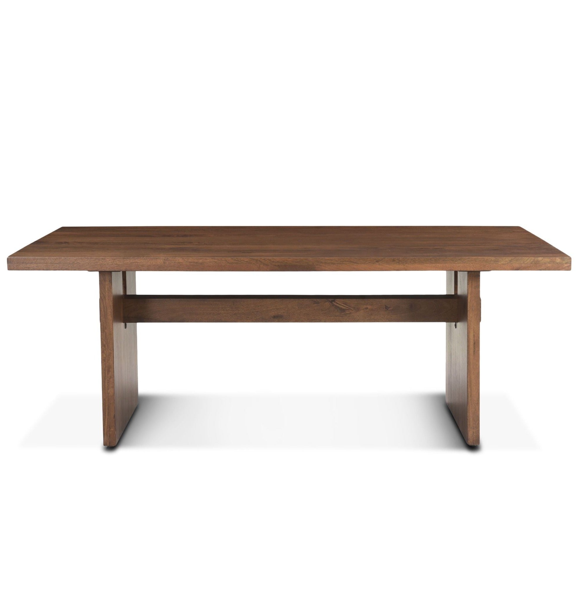 Honey Brown Slab Legged Dining Table