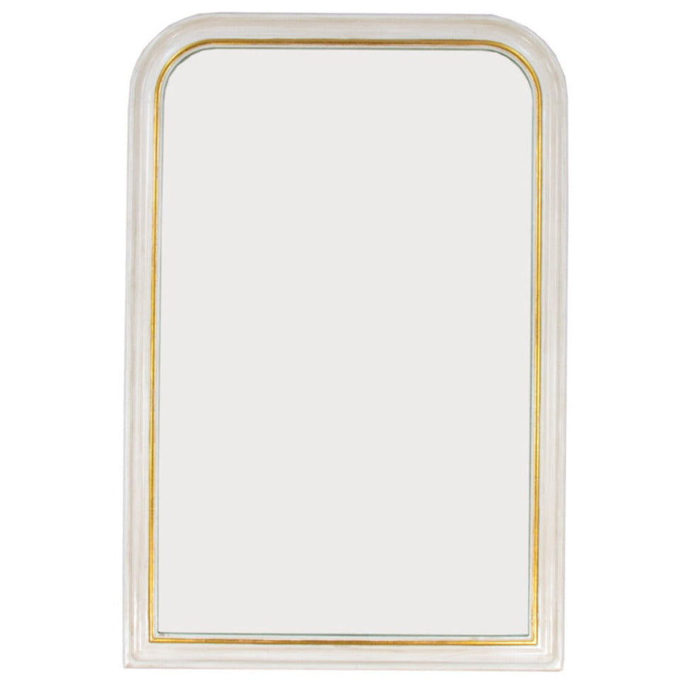 White and Gold Louis Philippe Mirror