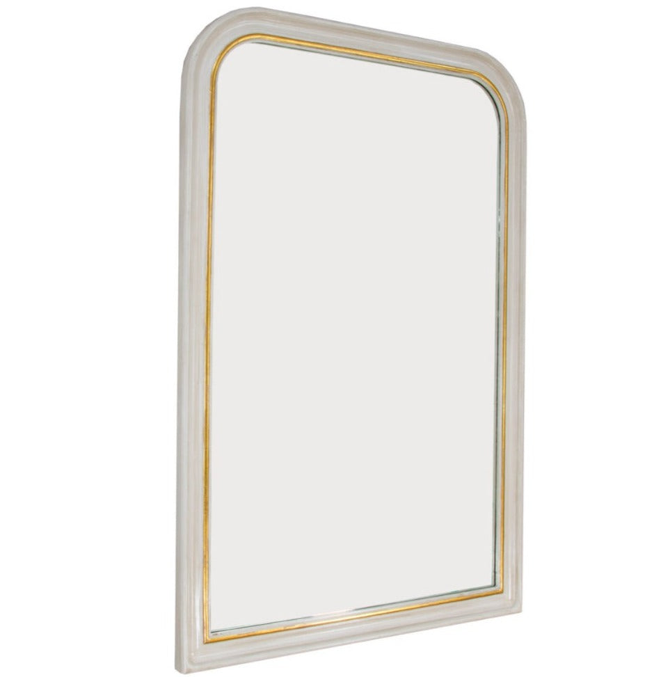 White and Gold Louis Philippe Mirror