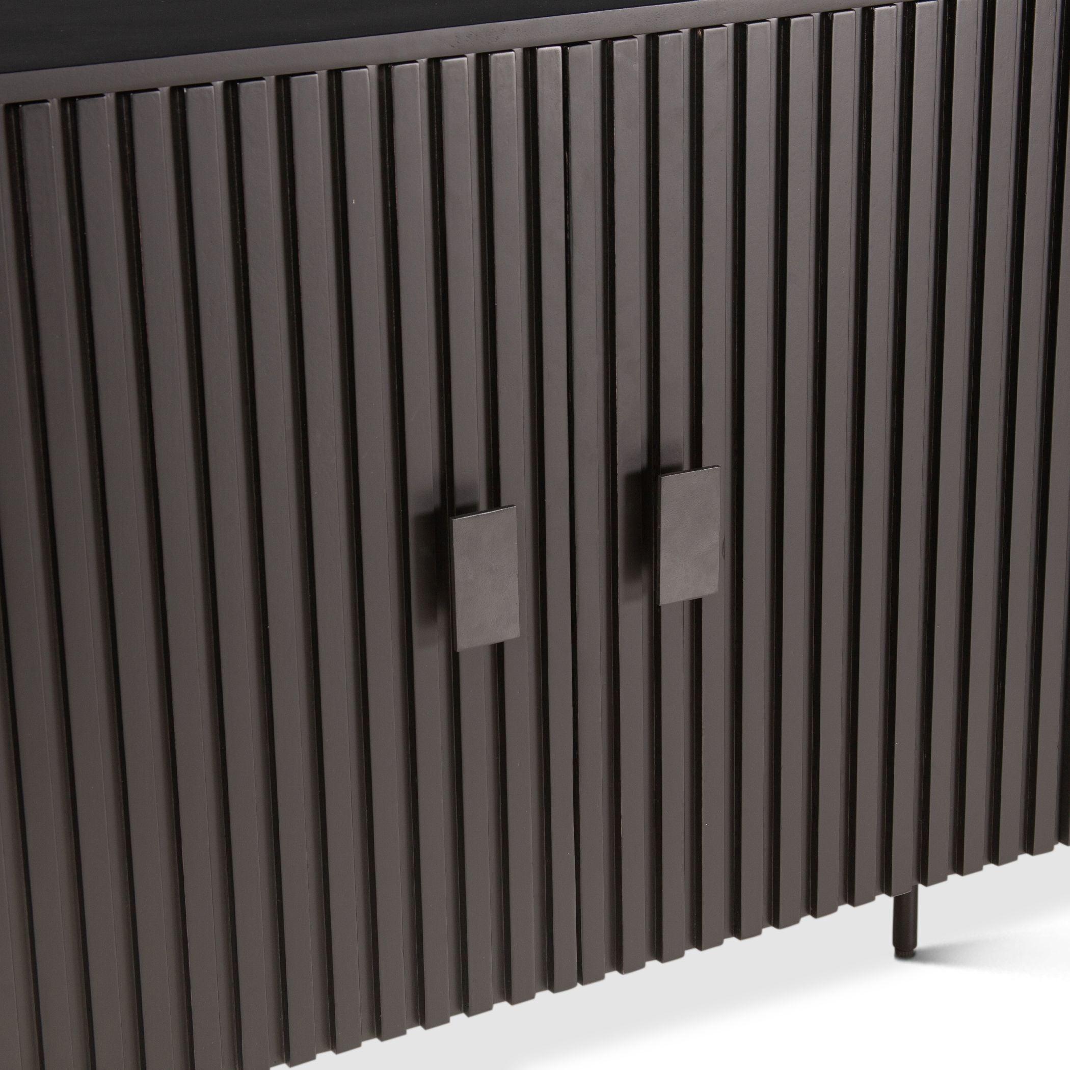 Mid-century Rustic Ribbed Sideboard
