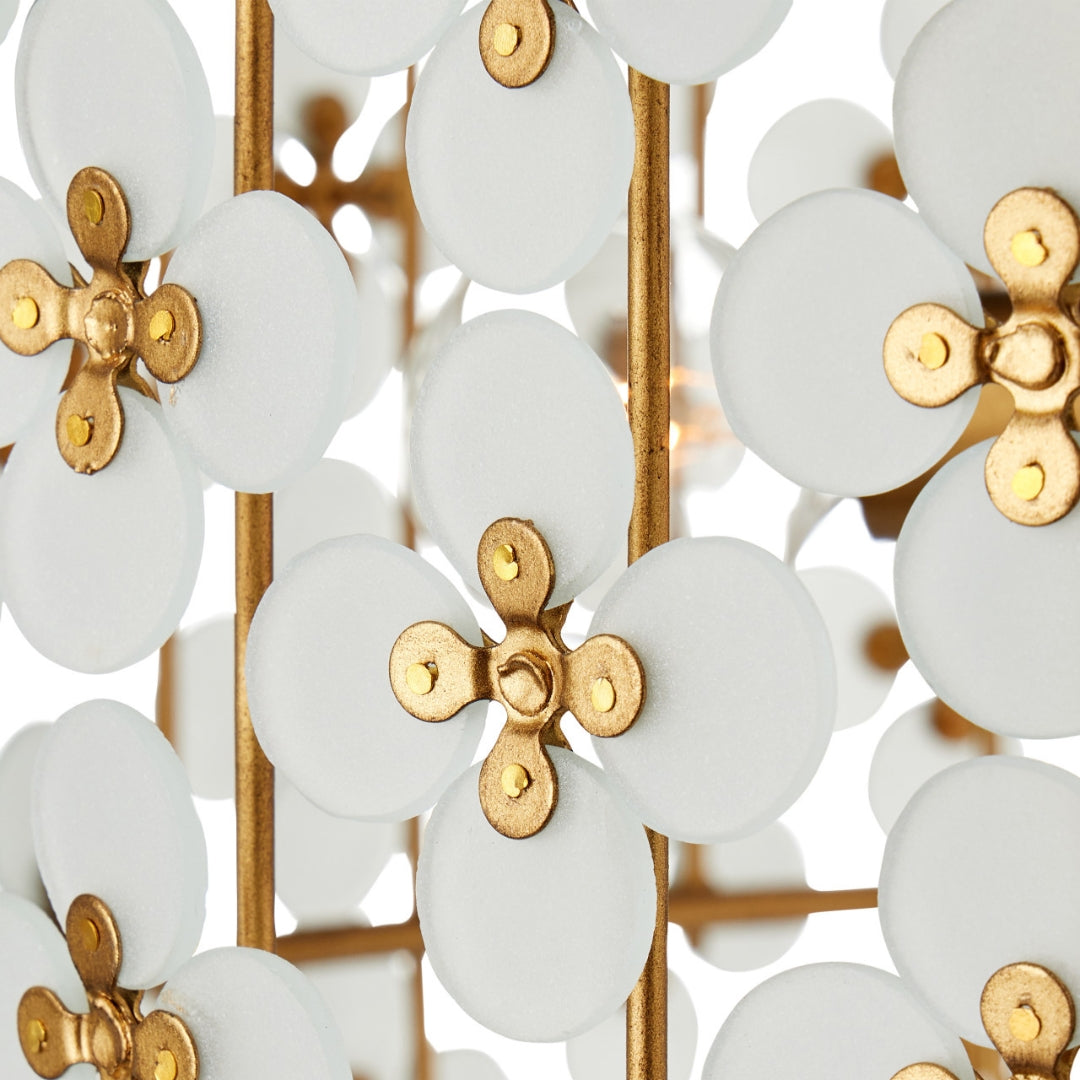 Five Tiers Frosted Floral Chandelier