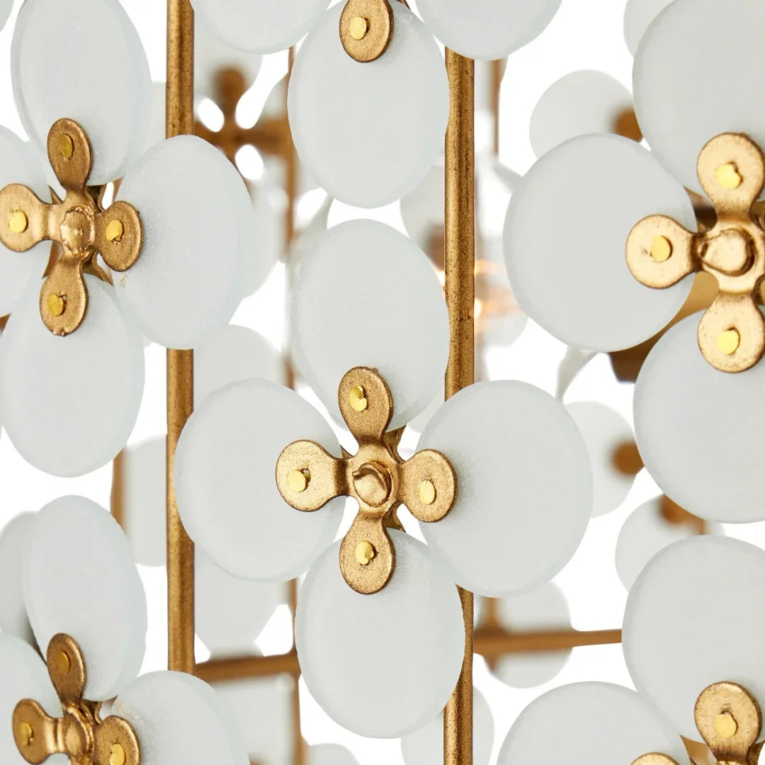 Five Tiers Frosted Floral Chandelier