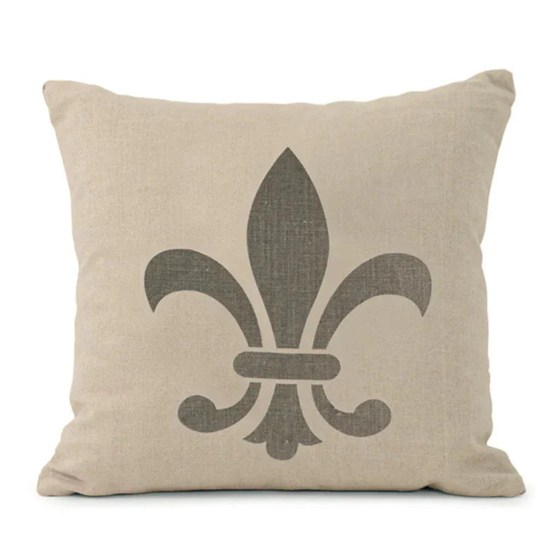 Fleur de Lys Linen Pillow