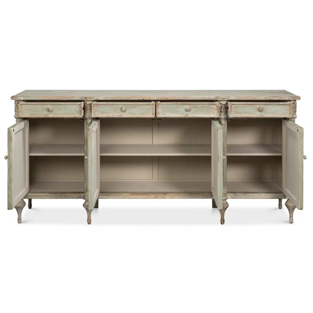 Fleur Distressed Sage Country Sideboard