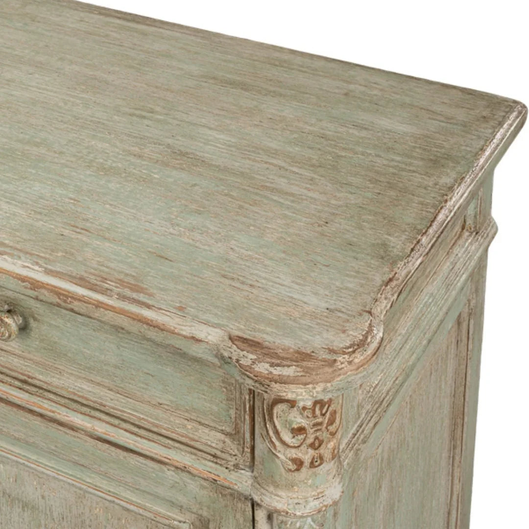 Fleur Distressed Sage Country Sideboard