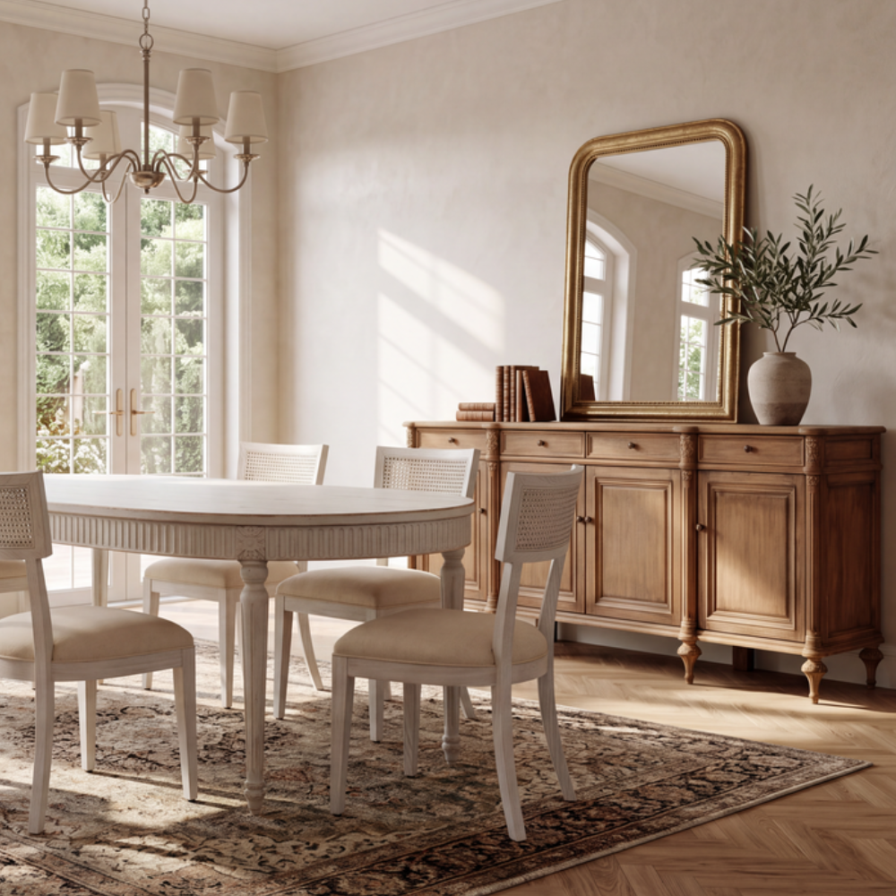 Fleur Natural Brown Country Sideboard