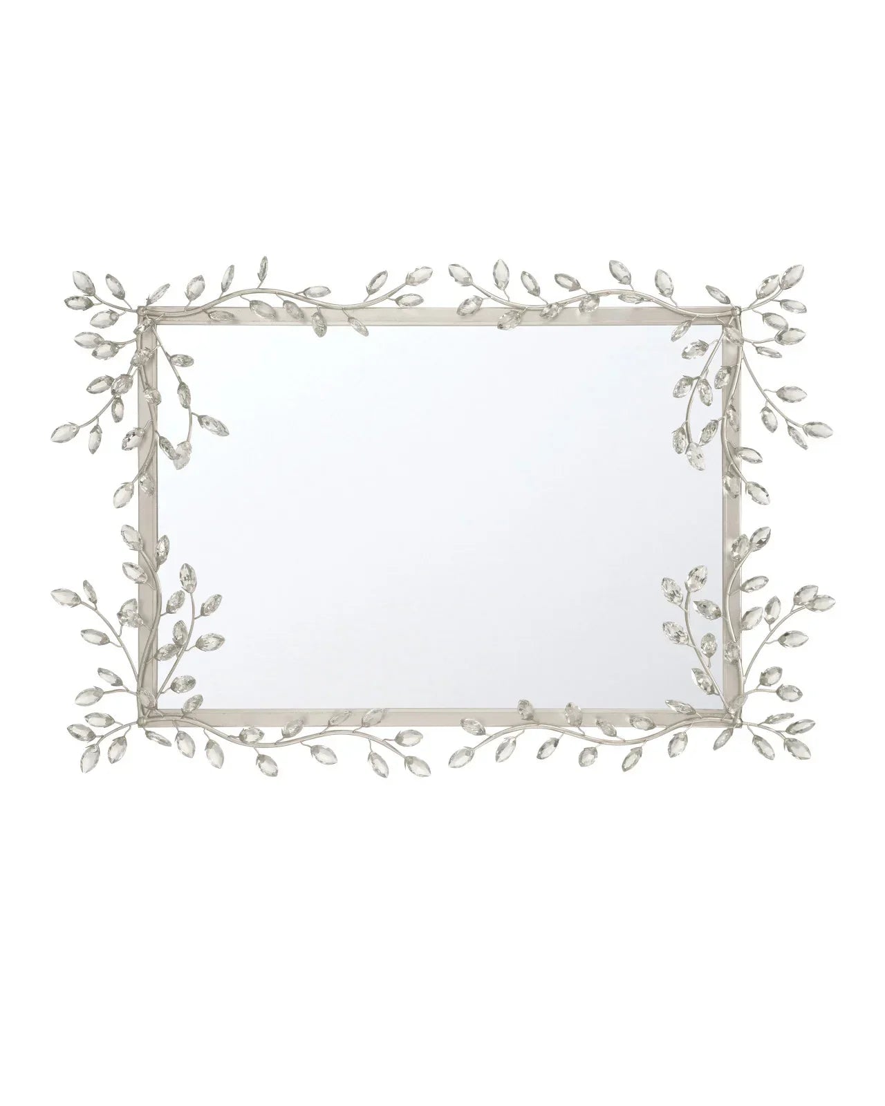 Floral Crystal Rectangular Mirror