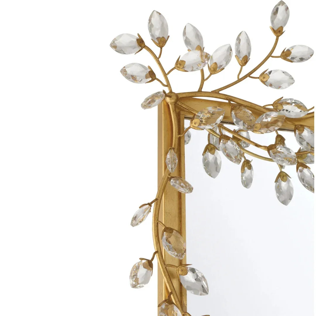 Floral Crystal Rectangular Mirror