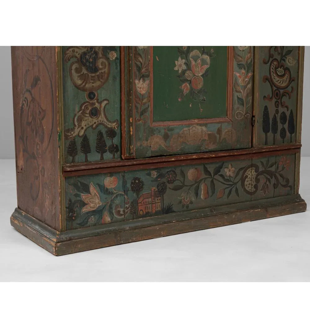 Amadeus Hand Painted Austrian Armoire, Circa 1850