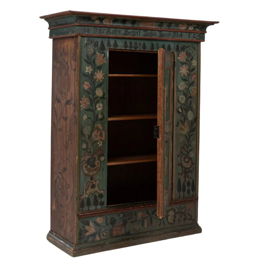 Amadeus Hand Painted Austrian Armoire, Circa 1850