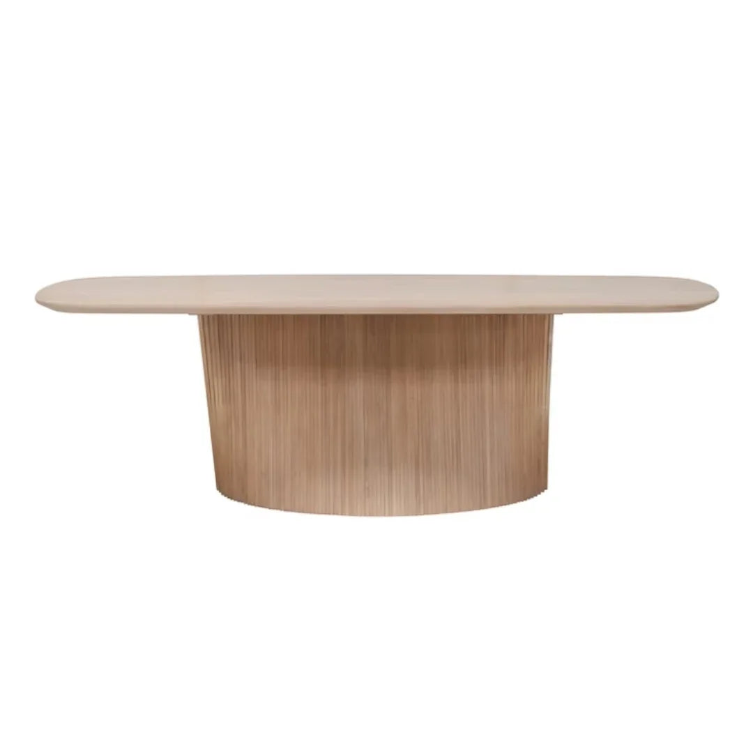 Sculptural Fluted Base Dining Table