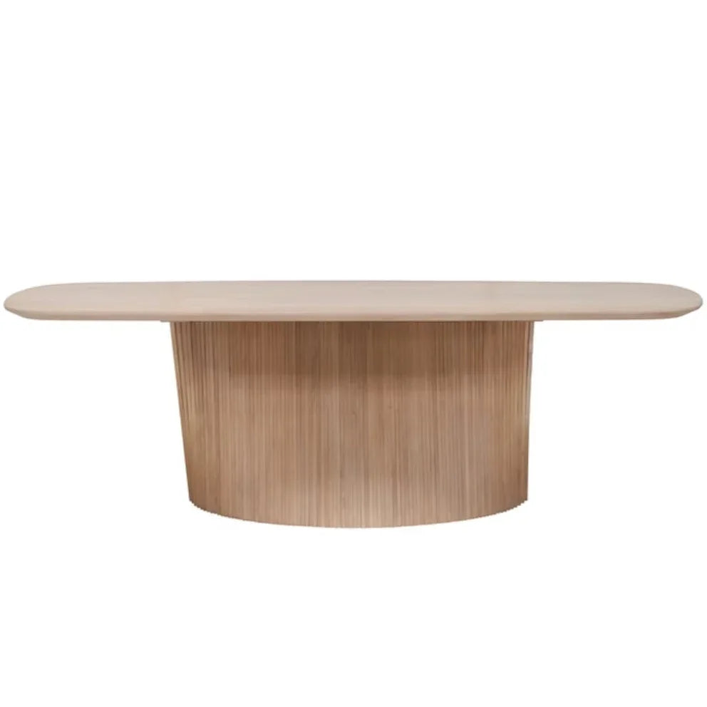 Sculptural Fluted Base Dining Table