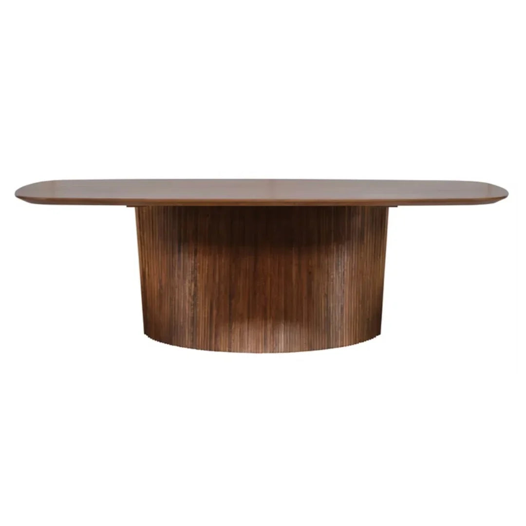 Sculptural Fluted Base Dining Table