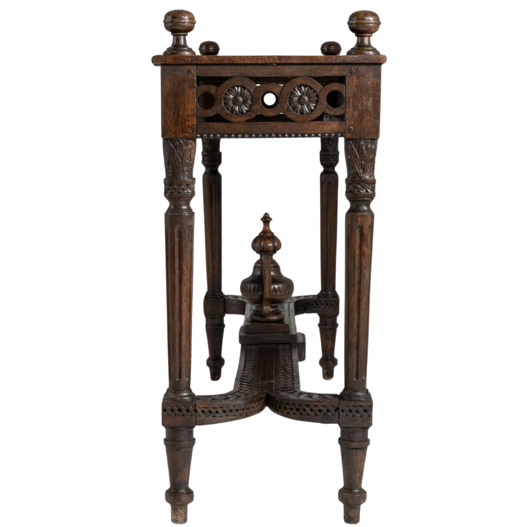 Gothic Regal French Antique Console Table, Circa 1900