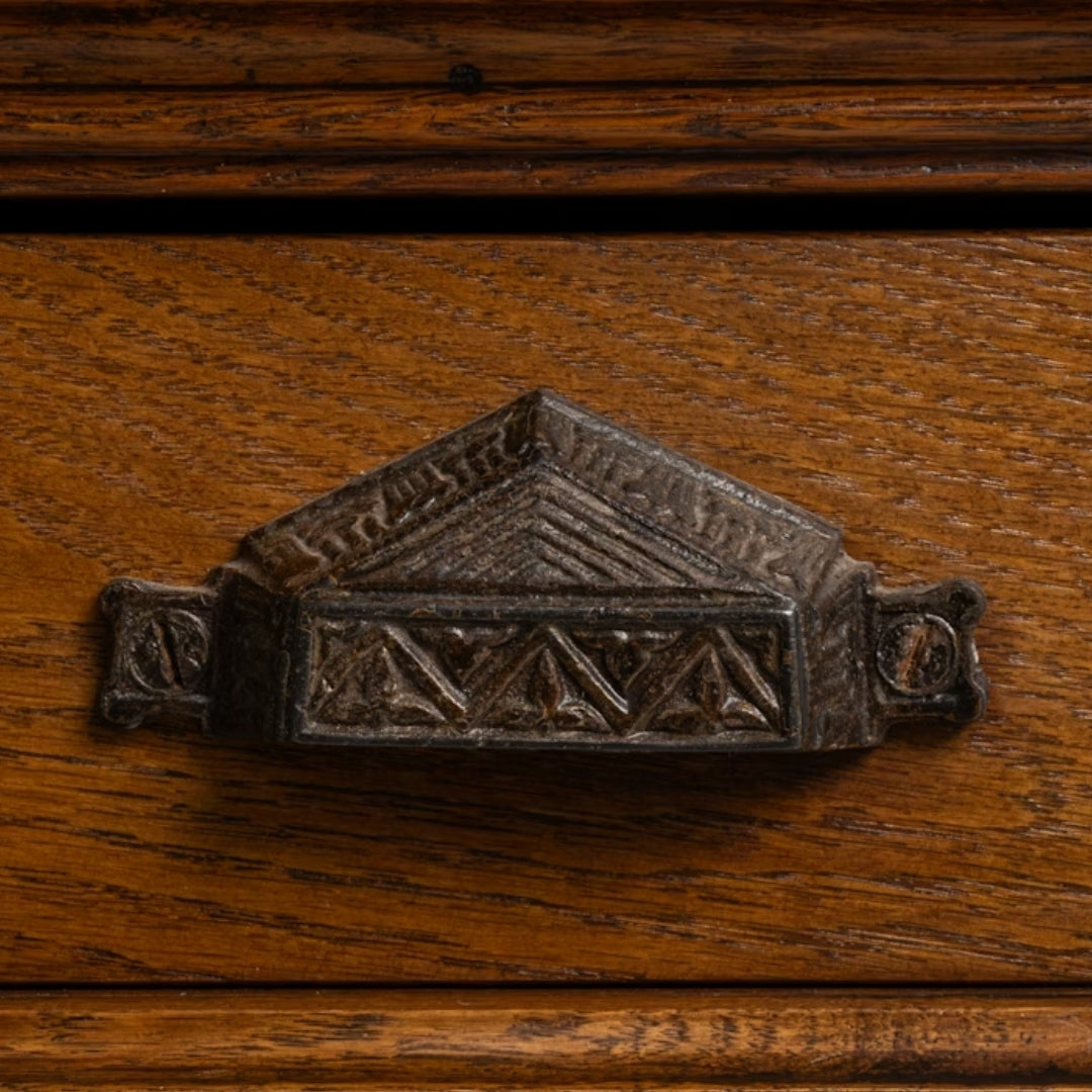 French Antique Oak Display Cabinet, Circa 1880