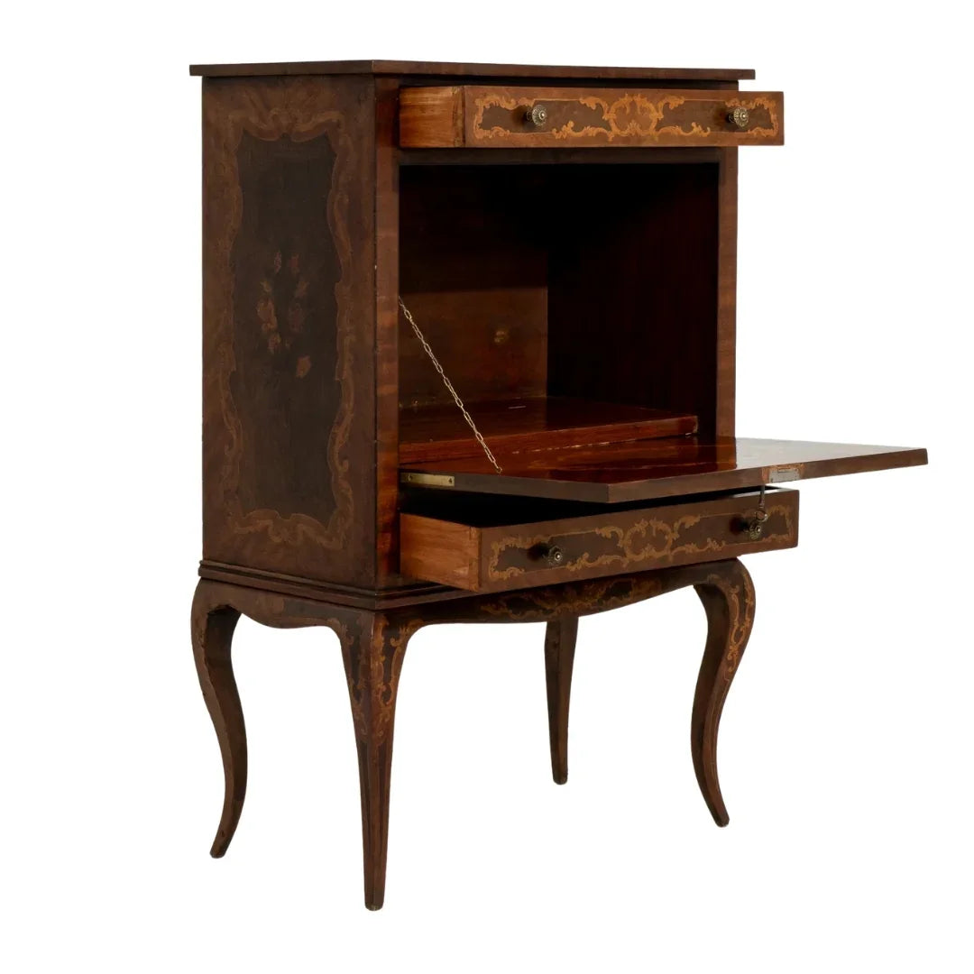 Renaissance Cabriole Leg Bar Cabinet, Circa 1870