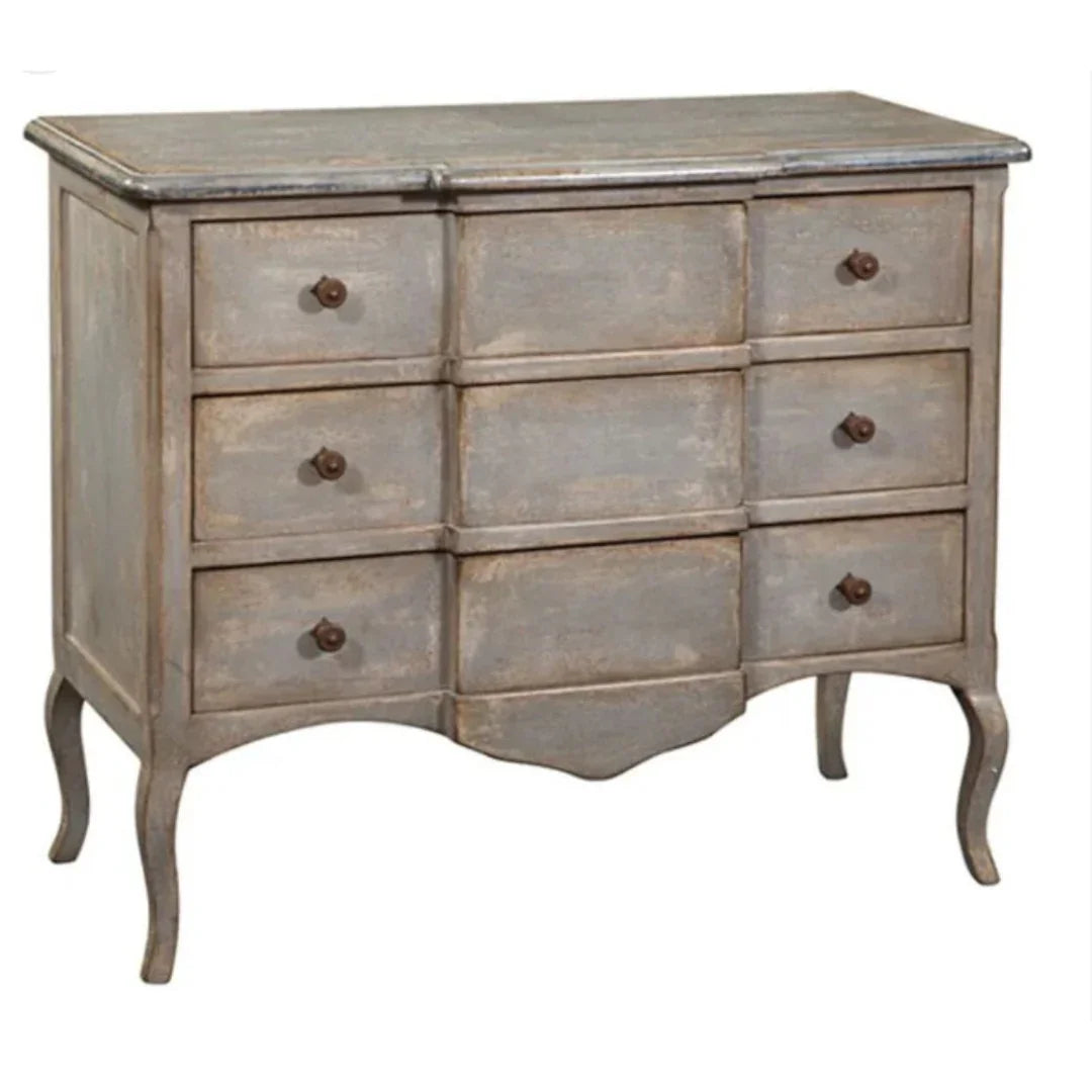 French Blue Cabriole Chest