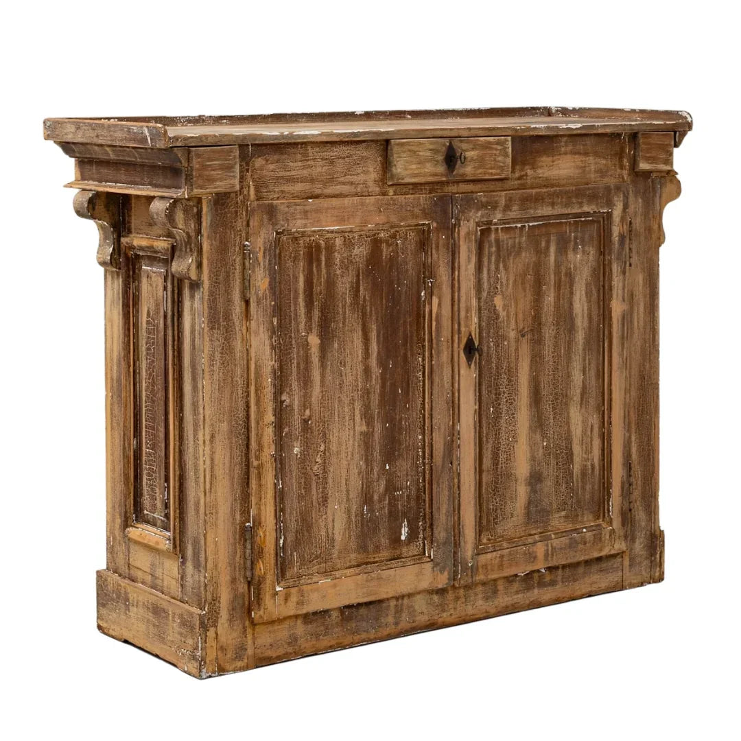 French Brown Patinated Wood Buffet, Circa 1850