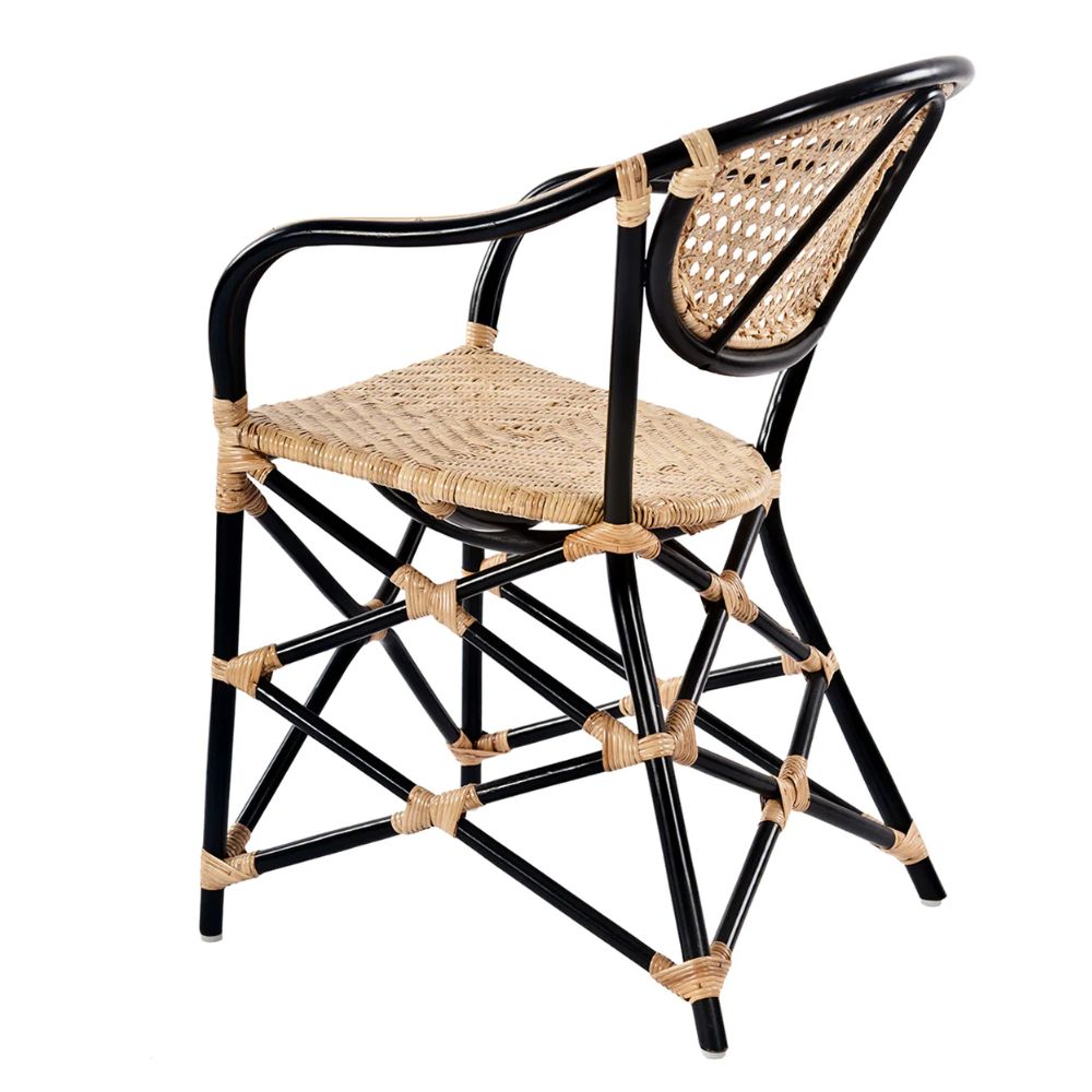 French Colonial Quay Rattan Cafe Chair, set of 2