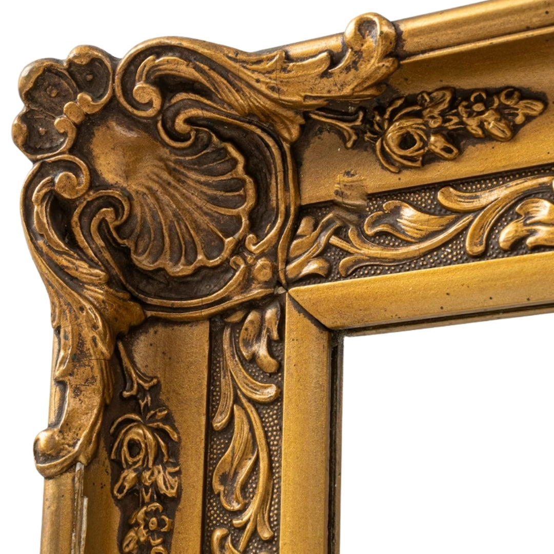 French Gilded Ornate Classical Wall Mirror, Circa 1940