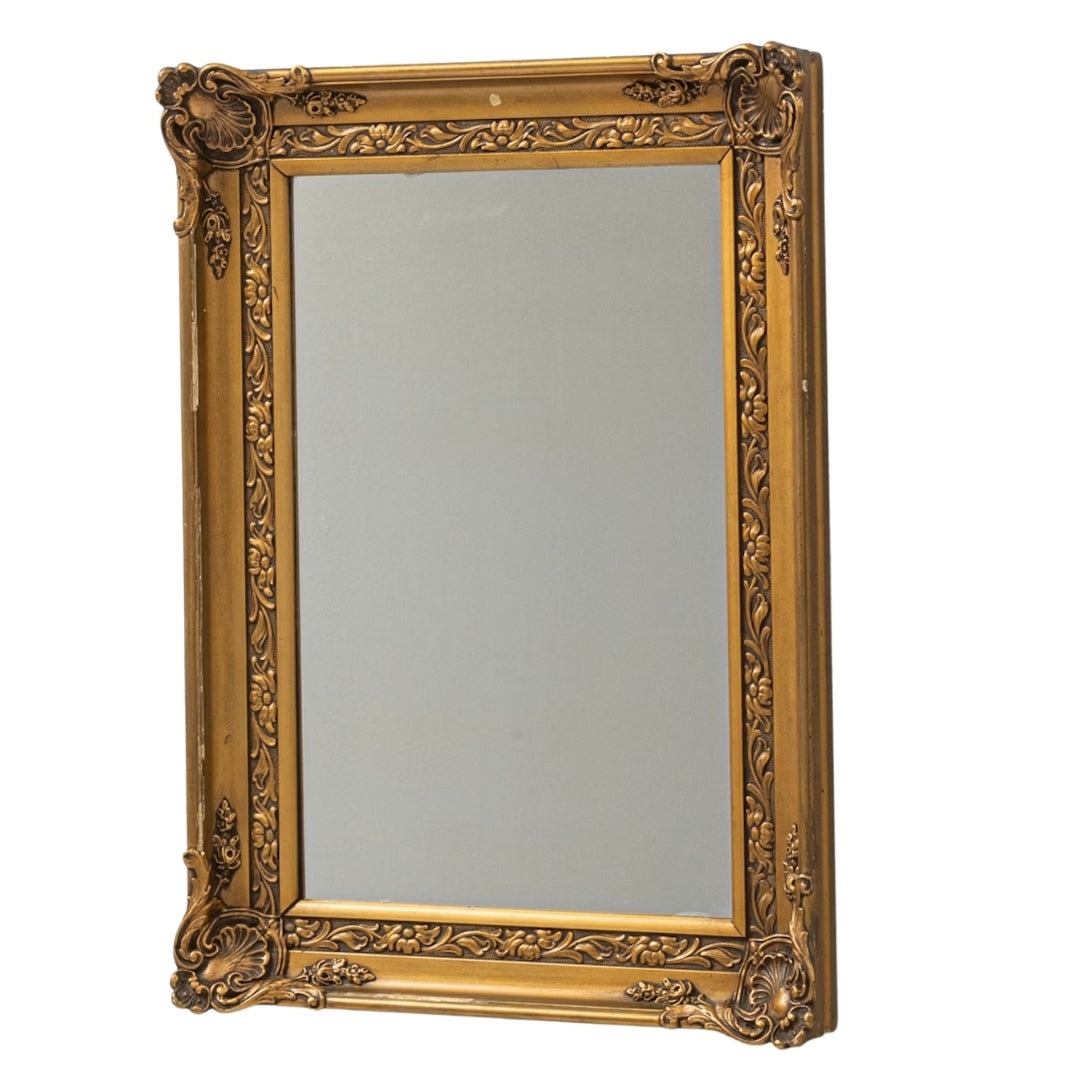 French Gilded Ornate Classical Wall Mirror, Circa 1940