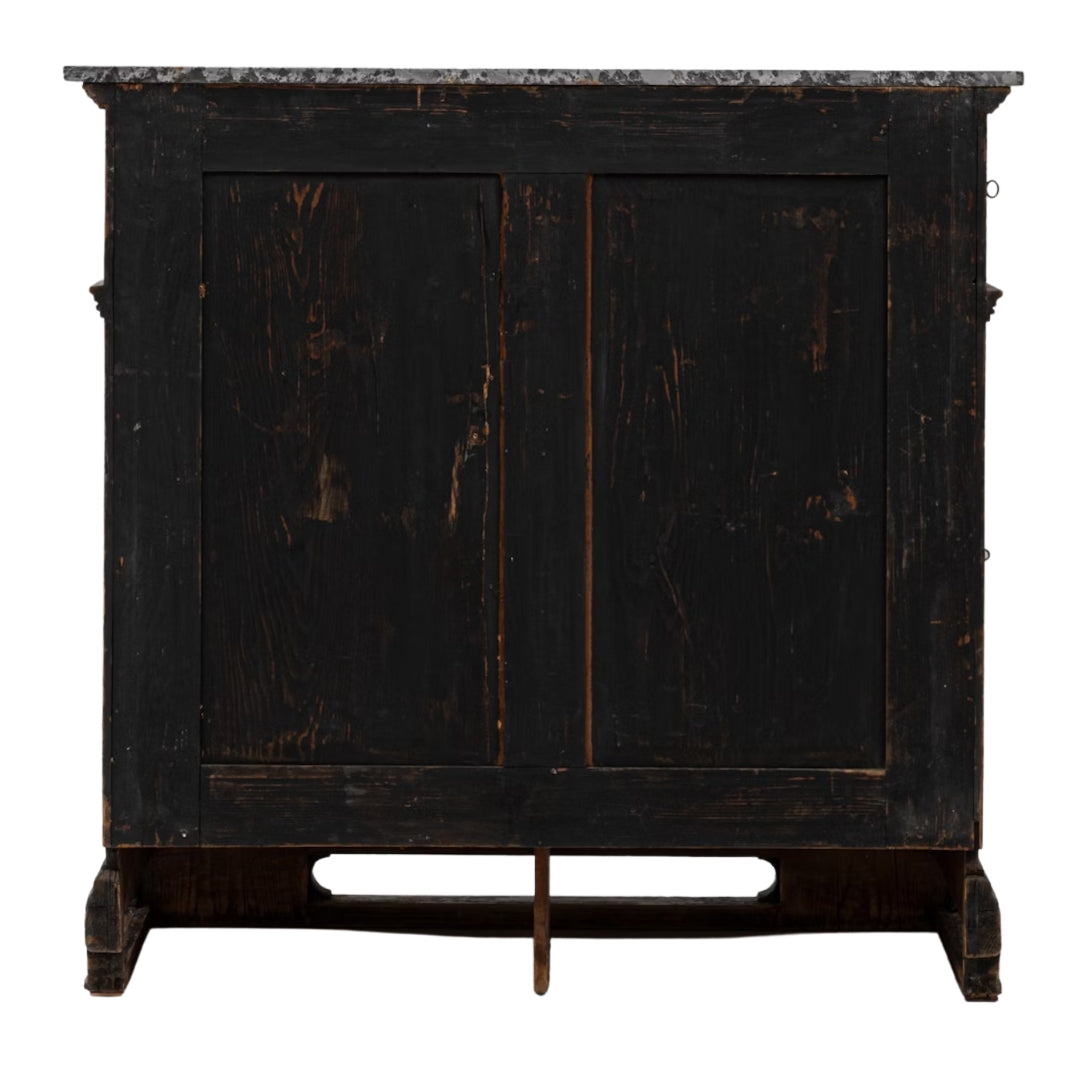 Ornate French Gilt Marble Buffet, 1860
