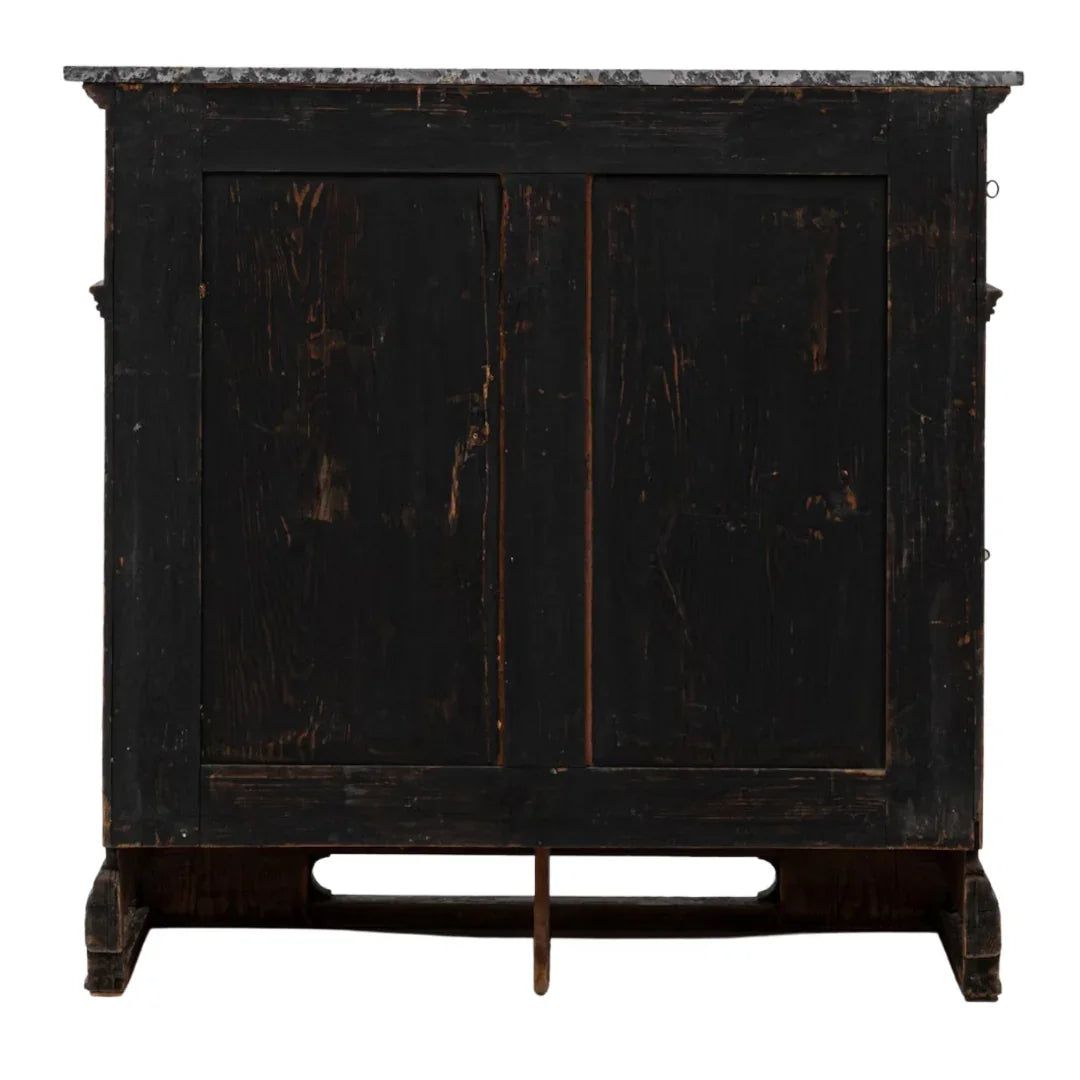 Ornate French Gilt Marble Buffet, 1860