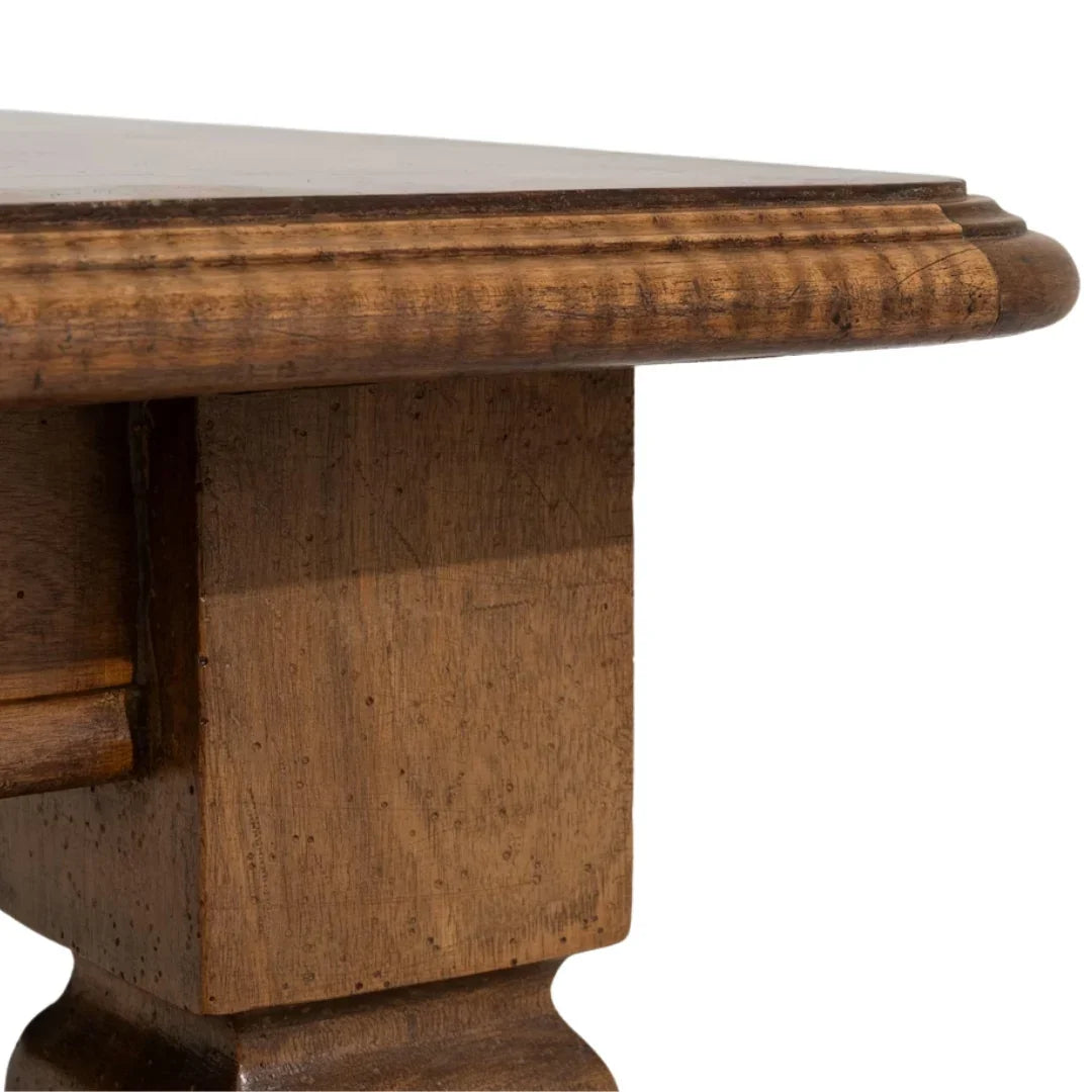 French Gothic Revival Oak Extension Dining Table, Circa 1910