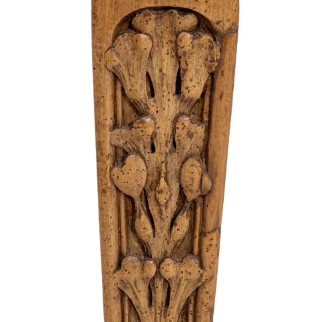 French Gothic Revival Oak Extension Dining Table, Circa 1910