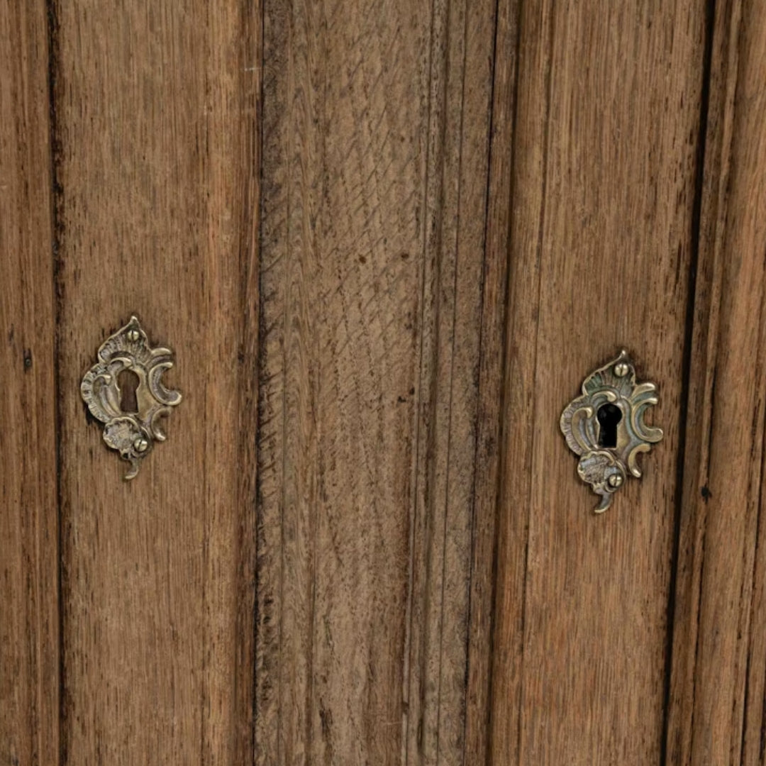 French Hand Carved Blue Interior Oak Sideboard, Circa 1870