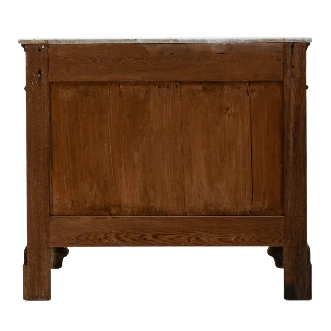French Country White Marble Top Buffet, Circa 1870