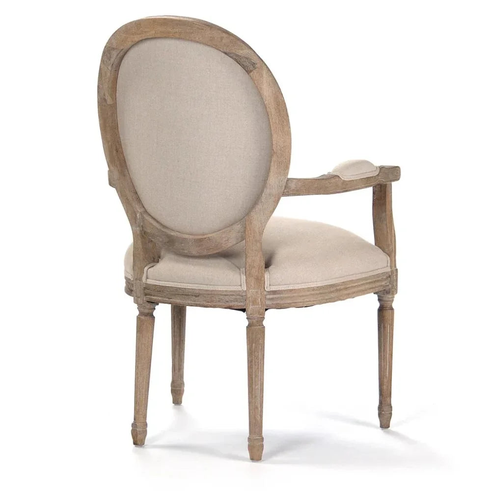 French Medallion Natural Louis Armchair