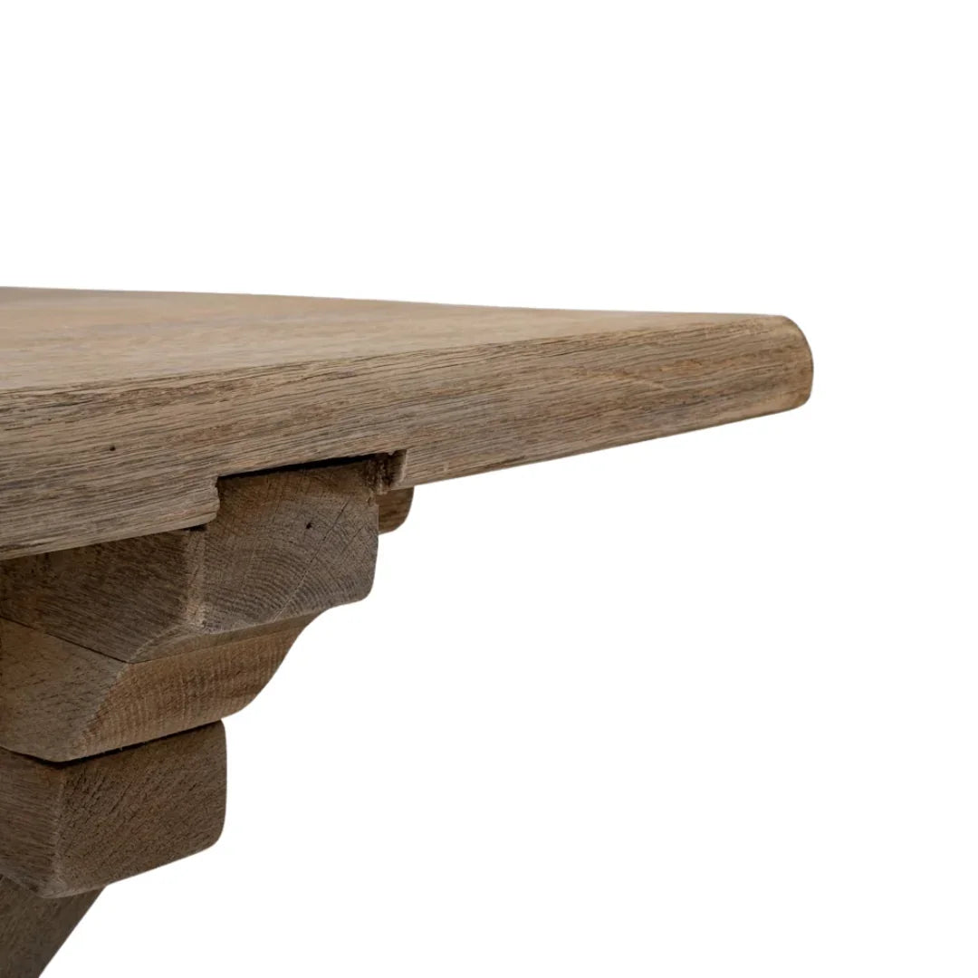 French Farmhouse Oak Trestle Table, Circa 1940
