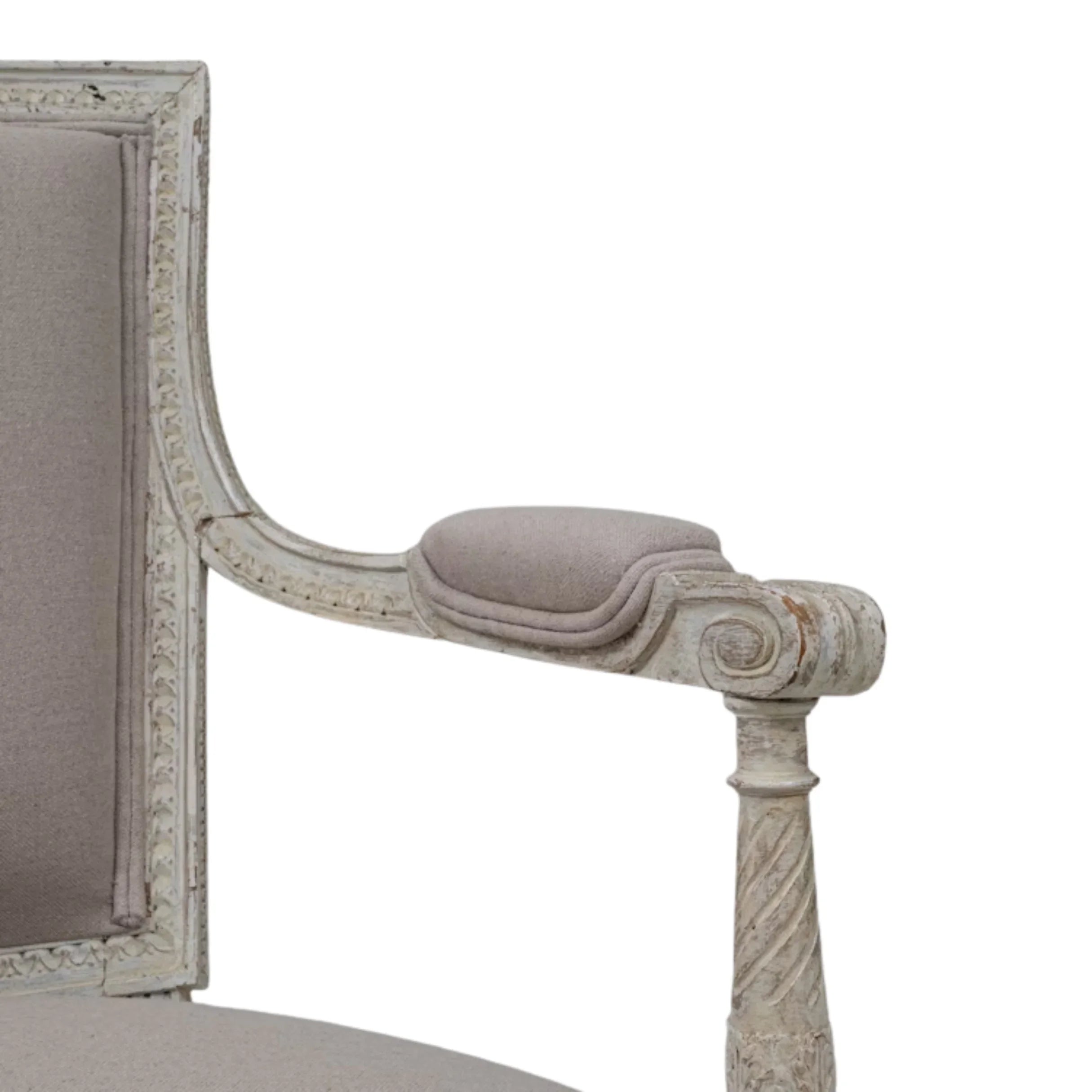 Antique French Provincial Taupe Settee, Circa 1900