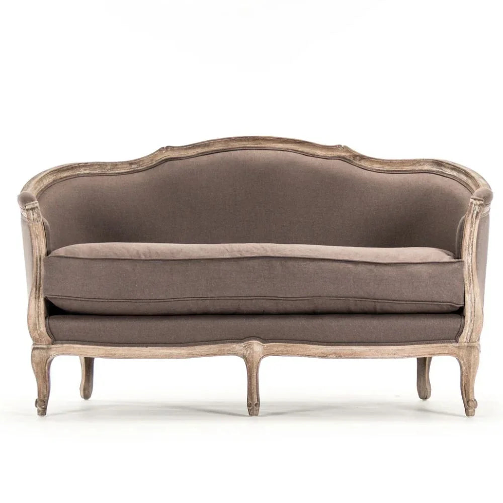 Aubergine Linen Maison Settee